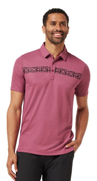 Travis Mathew Bungee Jump men's polo, damson