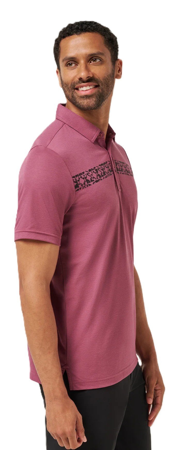 Travis Mathew Bungee Jump men's polo, damson