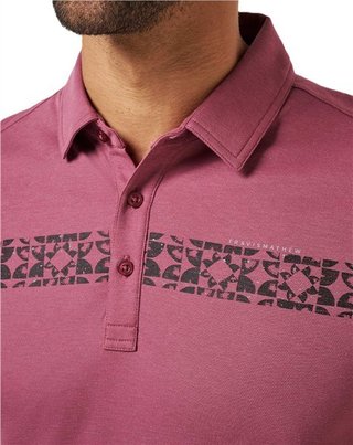 Travis Mathew Bungee Jump men's polo, damson