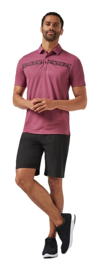 Travis Mathew Bungee Jump men's polo, damson