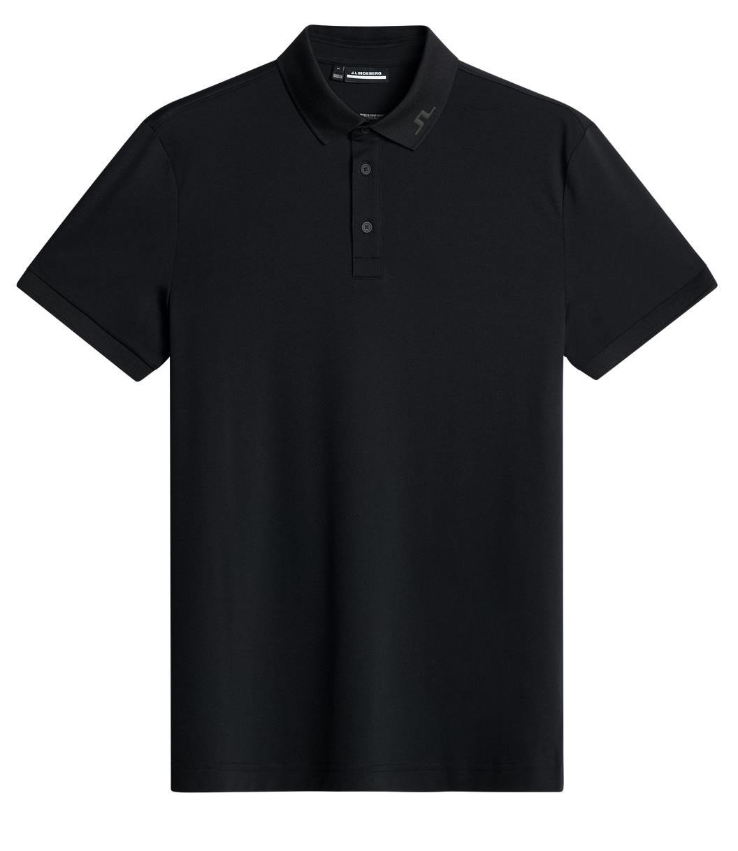 J.Lindeberg KV Print men's polo, black