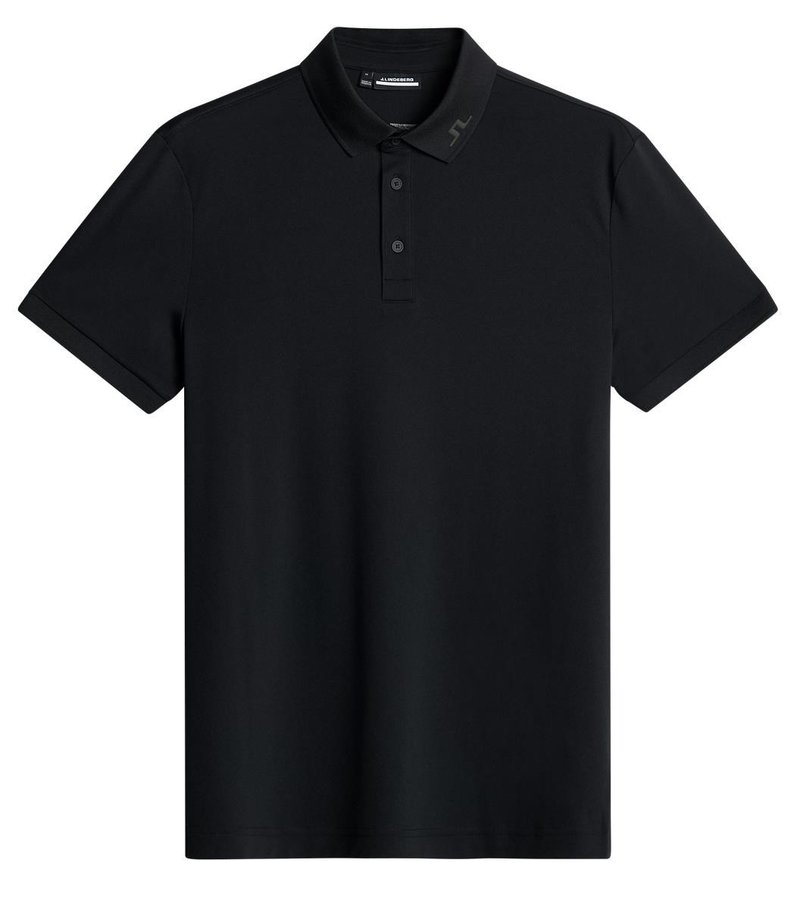 J.Lindeberg KV Print men's polo, black