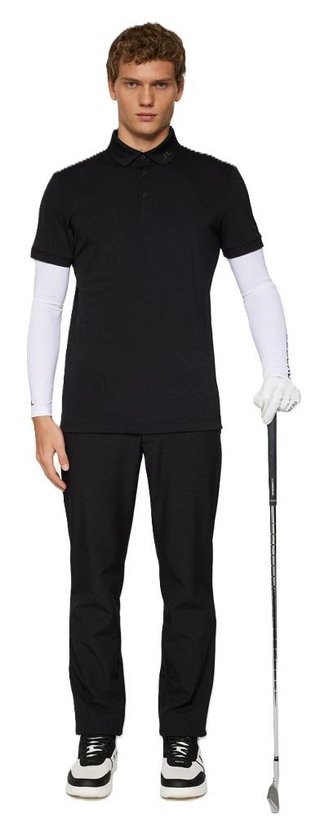 J.Lindeberg KV Print men's polo, black