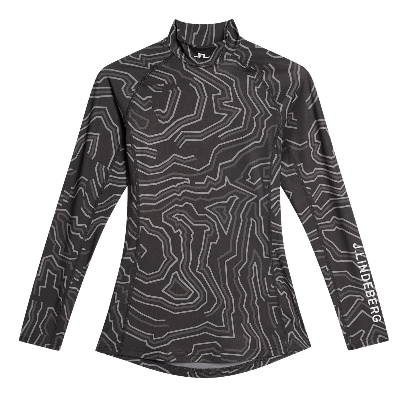 J.Lindeberg Ella Print Compression women's T-shirt, asphalt