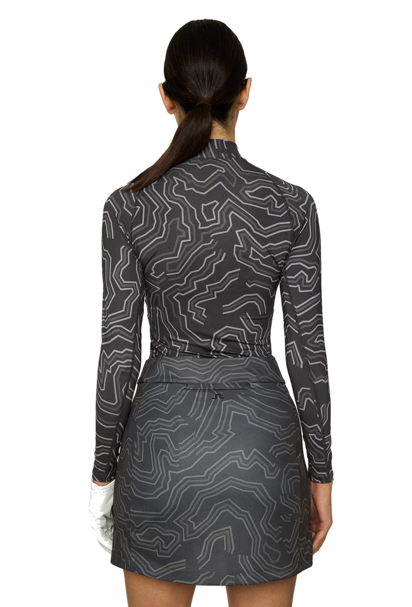 J.Lindeberg Ella Print Compression women's T-shirt, asphalt