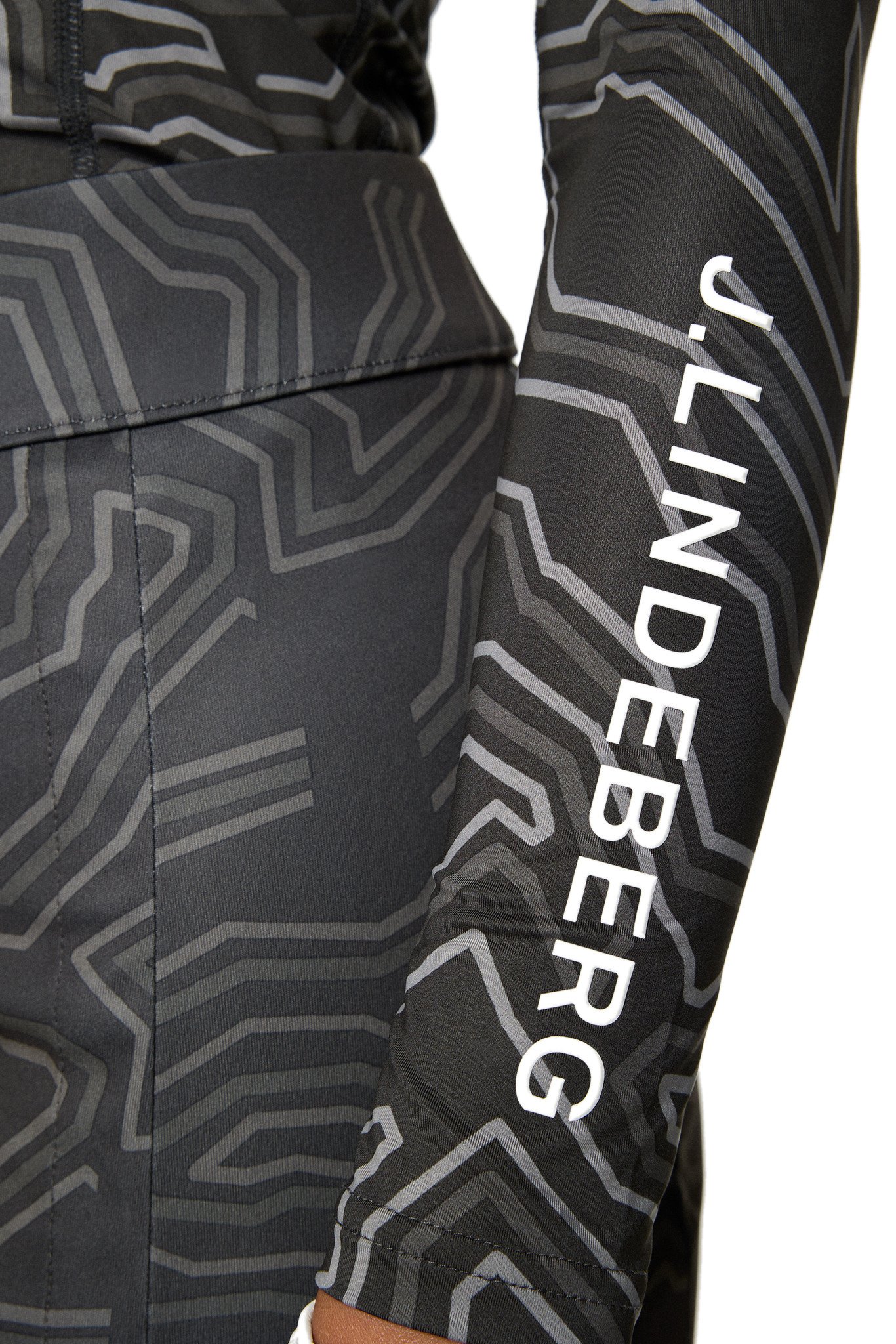 J.Lindeberg Ella Print Compression women's T-shirt, asphalt