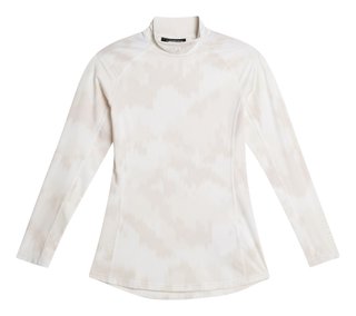 J.Lindeberg Ella Print Compression women's T-shirt, warp gray lilac