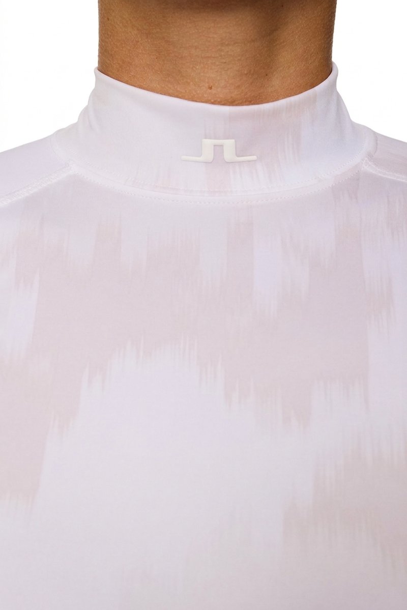 J.Lindeberg Ella Print Compression women's T-shirt, warp gray lilac