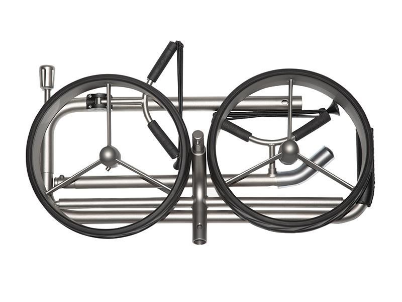 JuCad Titan 2-wheeled manual trolley + carry bag JTT, titanium