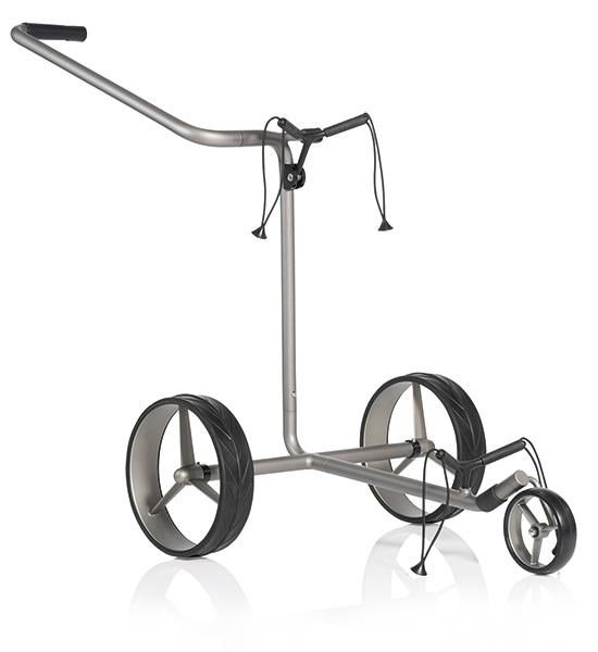 JuCad Edition S 3-wheeled manual trolley, aluminum alloy + carry bag JTT, silver