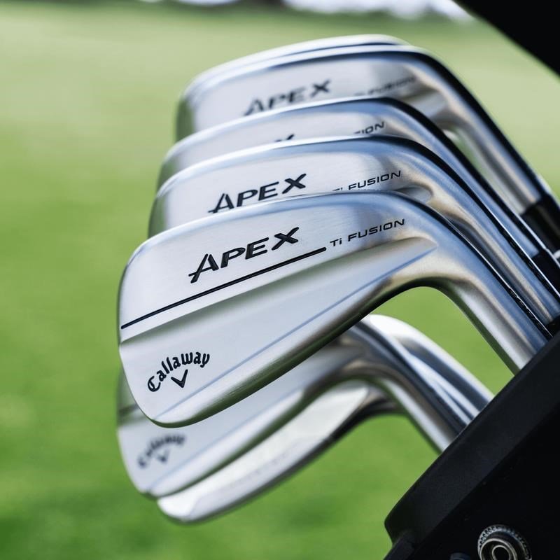 Callaway Apex Ti Fusion Plated men's irons, graphite