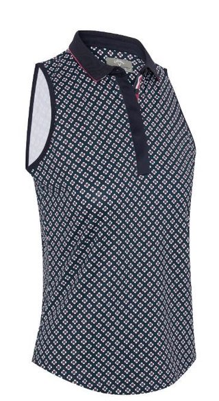 Callaway Mini Geo Floral Sleeveless women's top, peacoat