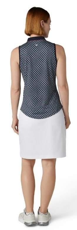 Callaway Mini Geo Floral Sleeveless women's top, peacoat