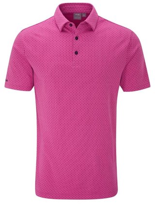 PING Hershel mens polo, ultra pink multi