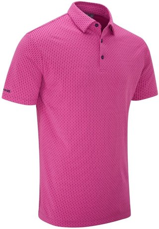 PING Hershel mens polo, ultra pink multi