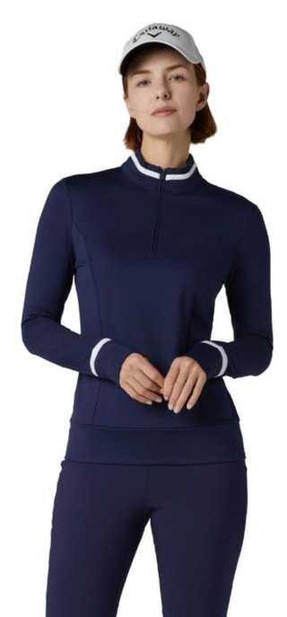 Callaway Thermal Long Sleeve Colourblock women's top, peacoat