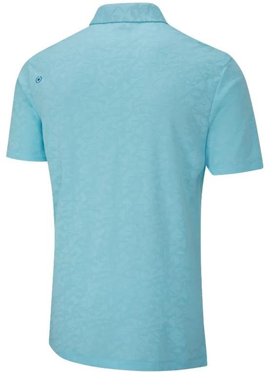 PING Geo Camo men's polo, crystal blue