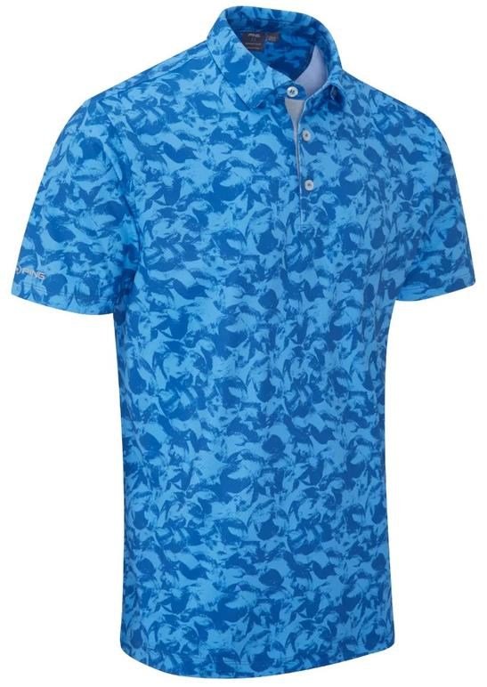 PING Julian men's polo, tidal blue multi