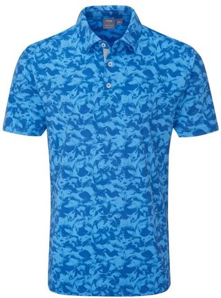 PING Julian men's polo, tidal blue multi