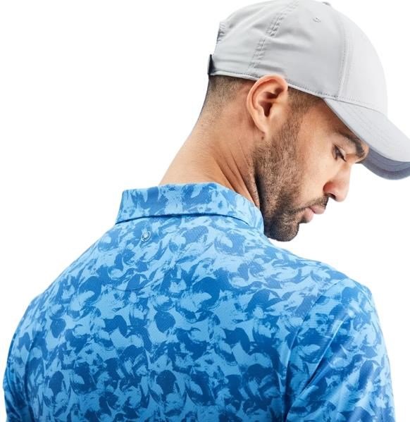 PING Julian men's polo, tidal blue multi