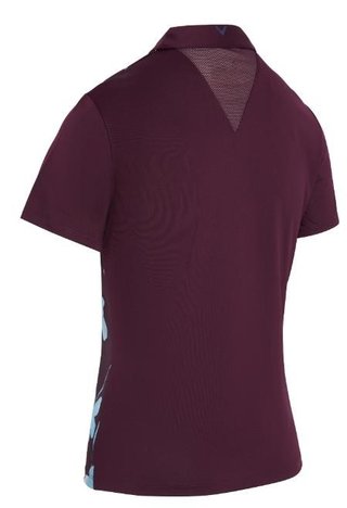 Callaway Stemmed Floral women's polo, potent purple