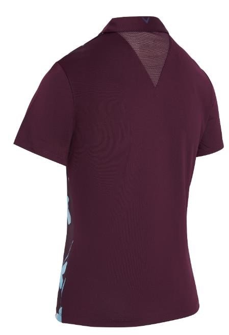 Callaway Stemmed Floral women's polo, potent purple