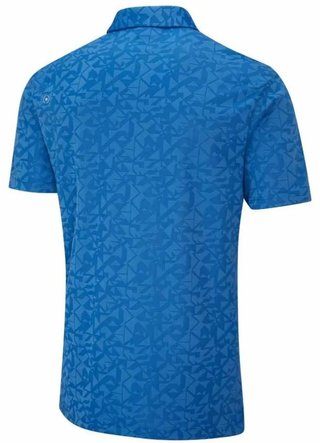 PING Geo Camo men's polo, tidal blue