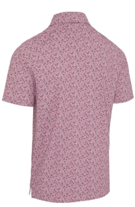 Callaway Novelty Confetti Print men's polo, mesa rose