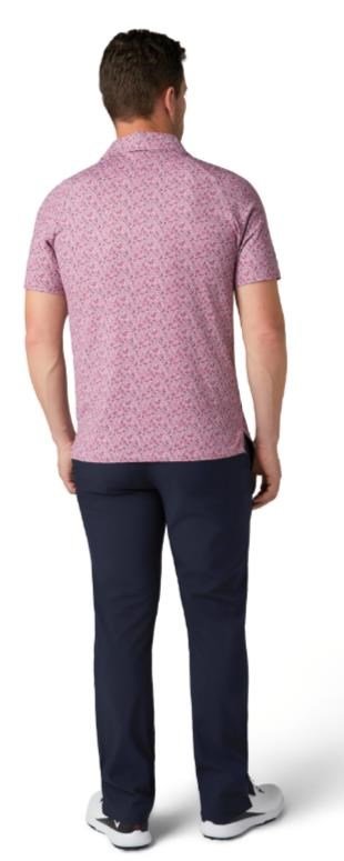 Callaway Novelty Confetti Print men's polo, mesa rose