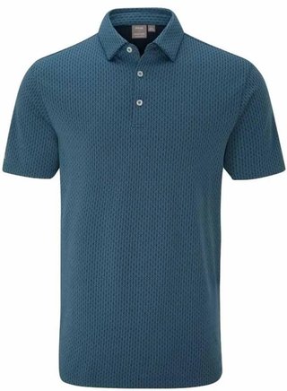 PING Hershel mens polo, blue fusion multi