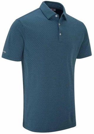PING Hershel mens polo, blue fusion multi
