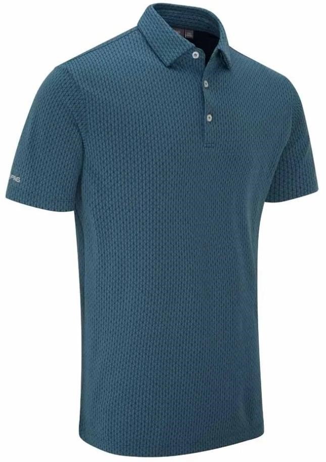 PING Hershel mens polo, blue fusion multi