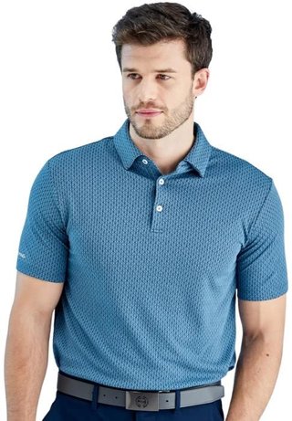 PING Hershel mens polo, blue fusion multi
