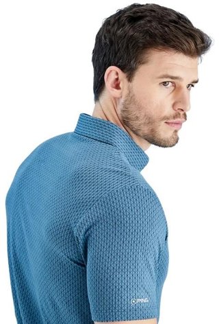 PING Hershel mens polo, blue fusion multi