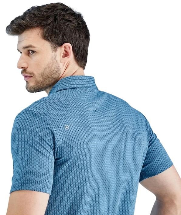 PING Hershel mens polo, blue fusion multi