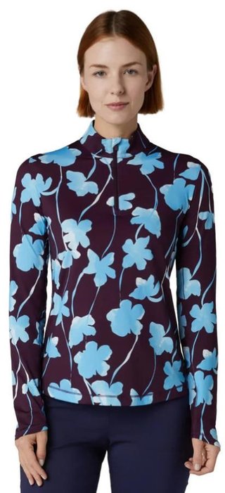 Callaway Stemmed Floral Sun Protection women's top, potent purple