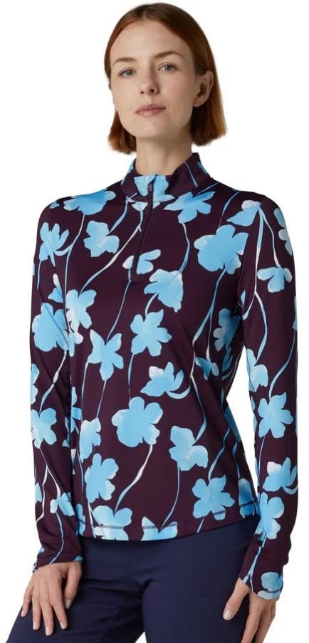Callaway Stemmed Floral Sun Protection women's top, potent purple