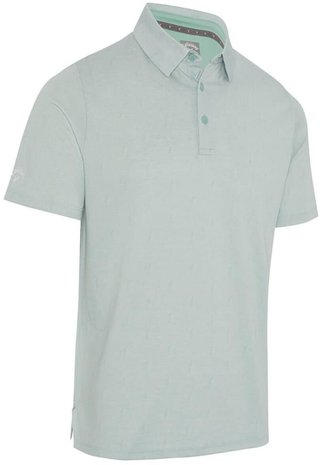 Callaway Chev Twill Jacquard men's polo, aquifer