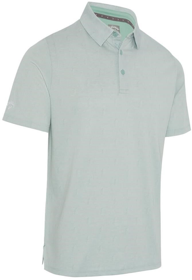 Callaway Chev Twill Jacquard men's polo, aquifer