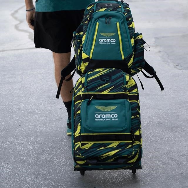 Ogio Alpha Layover Aston Martin F1 Team 40-44L bag, green