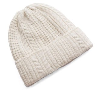 Under Armour Halftime Cable Knit ladies beanie, stone/khaki base