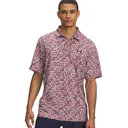 Under Armour Playoff 3.0 Printed men's polo, tourmaline pink/dark maroon/midnight navy