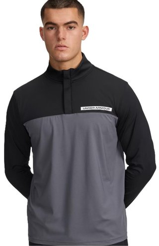 Under Armour T2G 1/4 Zip men's sweatshirt, black/castlerock/white