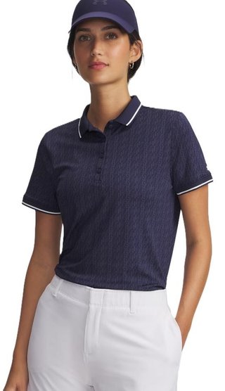 Under Armour Playoff Jacquard women's polo, midnight navy