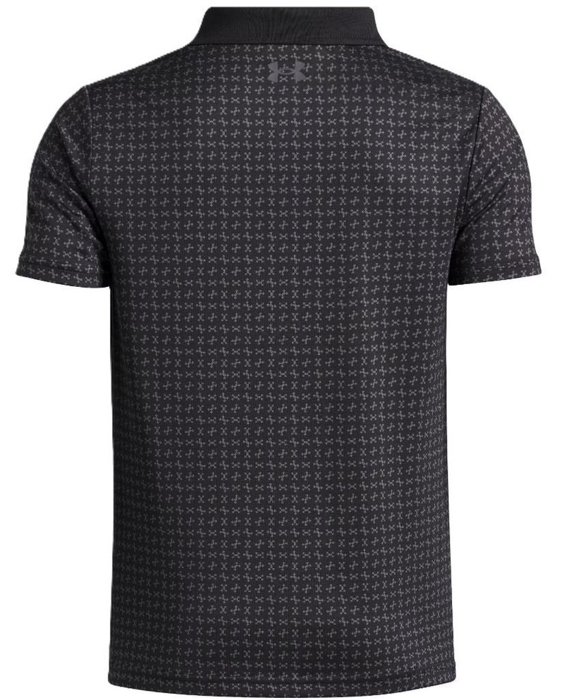 Under Armour Matchplay Printed junior polo, black/castlerock