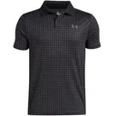 Under Armour Matchplay Printed junior polo, black/castlerock