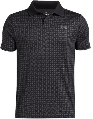 Under Armour Matchplay Printed junior polo, black/castlerock