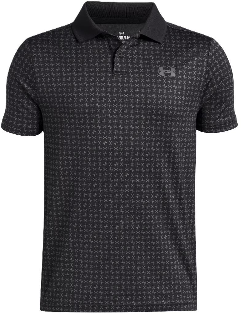 Under Armour Matchplay Printed junior polo, black/castlerock