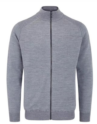 PING Murphy Lined full zip men's sweater, french grey marl