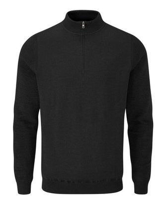 PING Croy Lined Half Zip men's sweater, black